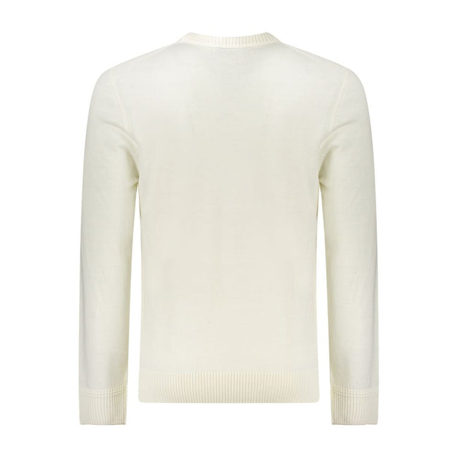 Hugo Boss White Wool Men Sweater Hugo Boss