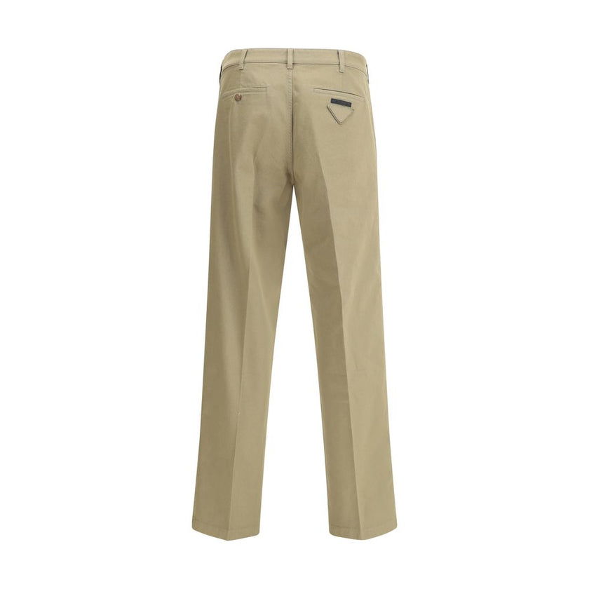 Prada Beige Cotton Chino Pants Prada