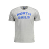 North Sails Gray Cotton Men T-Shirt North Sails