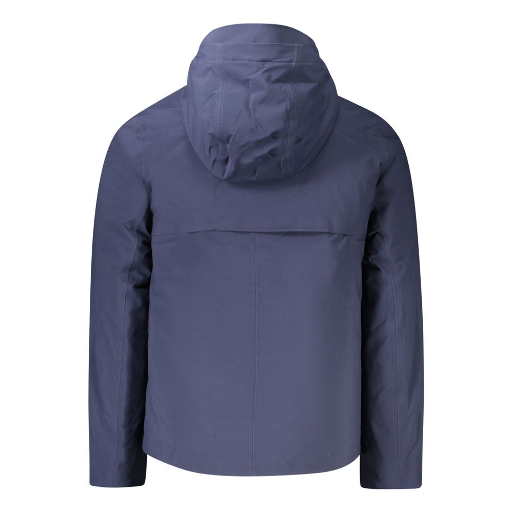 K-WAY Blue Polyester Men Jacket K-WAY
