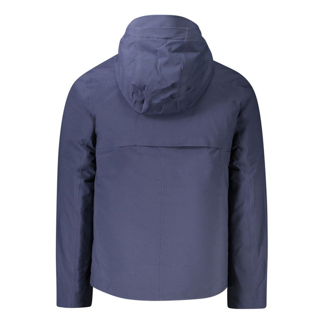 K-WAY Blue Polyester Men Jacket K-WAY