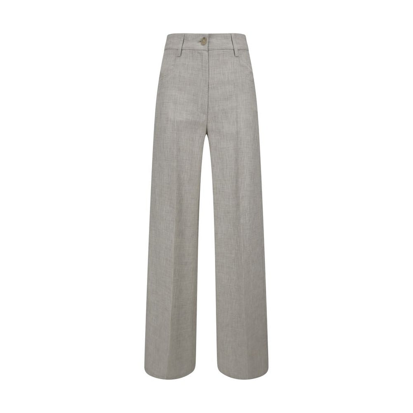 Forte_Forte Gray Viscose Casual Pants Forte_Forte
