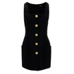 Balmain Black Wool Women Dress Balmain