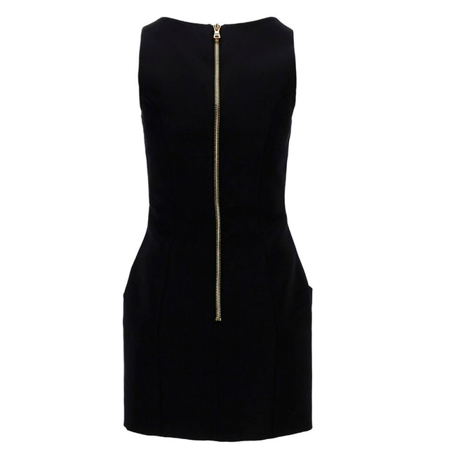 Balmain Black Wool Women Dress Balmain