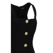 Balmain Black Wool Women Dress Balmain