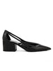 Prada Black Leather Cut-Out Pumps 55 Prada