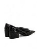 Prada Black Leather Cut-Out Pumps 55 Prada