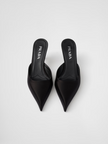 Prada Black Satin Sabot Prada