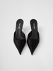 Prada Black Satin Sabot Prada
