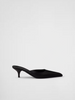 Prada Black Satin Sabot Prada