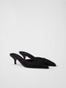 Prada Black Satin Sabot Prada