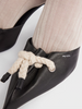 Prada Black Nappa Leather Rope Detail  Sandals Prada