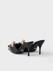 Prada Black Nappa Leather Rope Detail  Sandals Prada