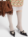 Prada Black Nappa Leather Rope Detail  Sandals Prada