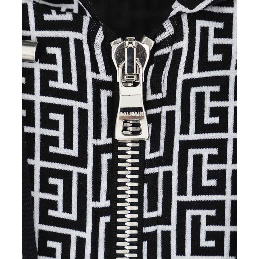 Balmain Black Cotton Men's Sweater Balmain