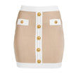 Balmain Beige Viscose Skirt Balmain
