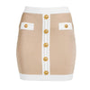 Balmain Beige Viscose Skirt Balmain