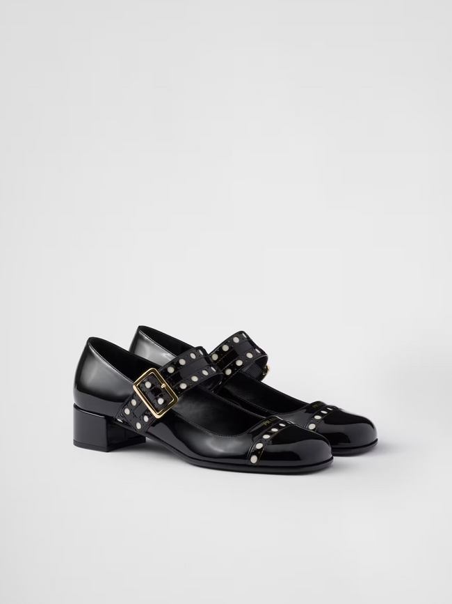 Prada Black Patent leather Mary Jane pumps Prada