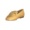 Ralph Lauren Beige Leather Women Flat Shoe Ralph Lauren