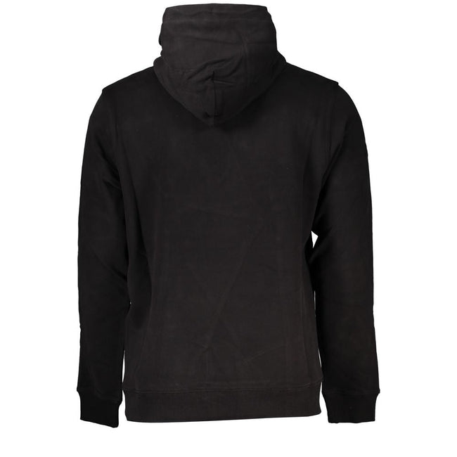 Tommy Hilfiger Black Cotton Men Sweater with Hood Tommy Hilfiger