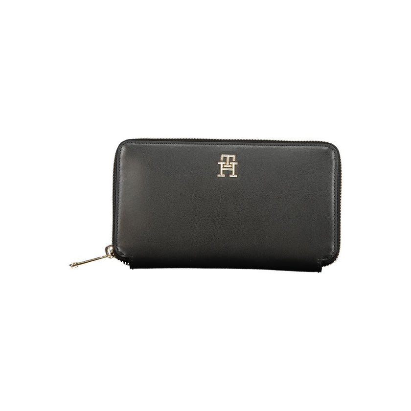 Tommy Hilfiger Black Polyurethane Women Wallet Tommy Hilfiger