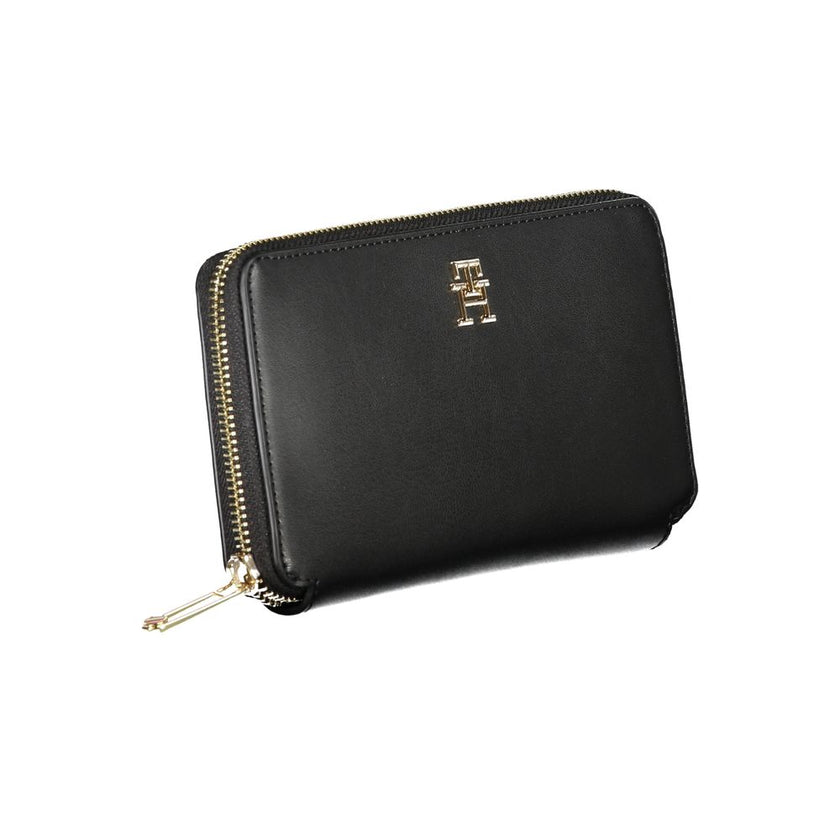 Tommy Hilfiger Black Polyurethane Women Wallet Tommy Hilfiger