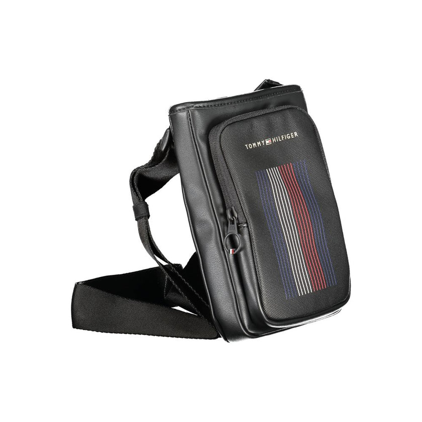 Tommy Hilfiger Black Polyurethane Men Shoulder Bag Tommy Hilfiger