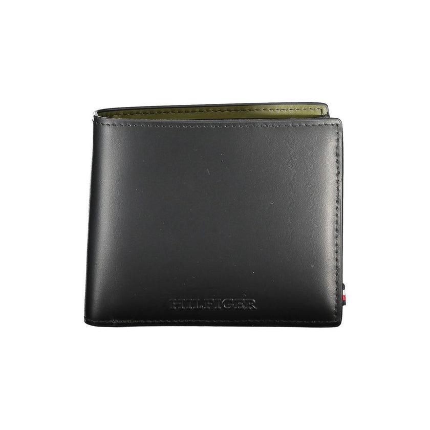 Tommy Hilfiger Black Leather Men Wallet Tommy Hilfiger
