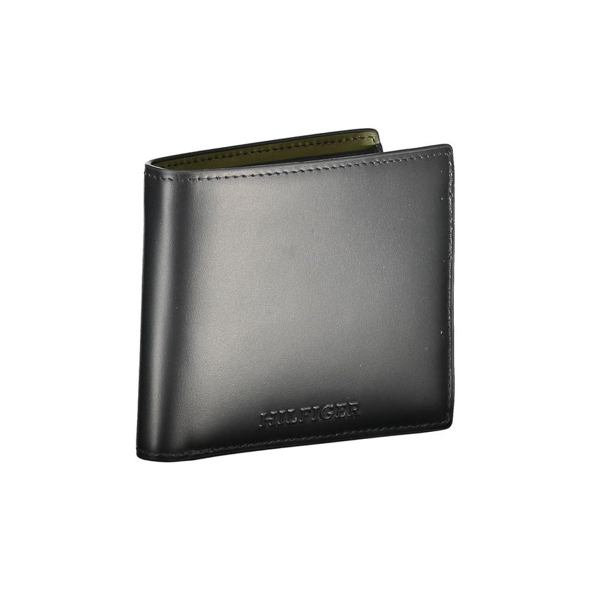 Tommy Hilfiger Black Leather Men Wallet Tommy Hilfiger