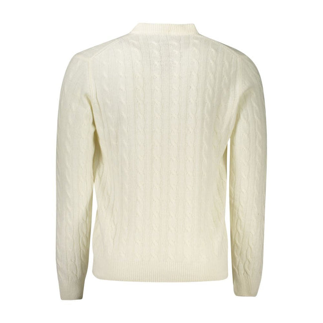 North Sails White Wool Men Sweater North Sails