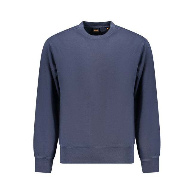 Hugo Boss Blue Cotton Men Sweater Hugo Boss