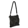 Mario Valentino Black Polyester Women Handbag with Rhinestone Details Mario Valentino