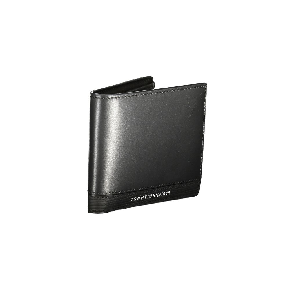 Tommy Hilfiger Black Leather Men Wallet Tommy Hilfiger