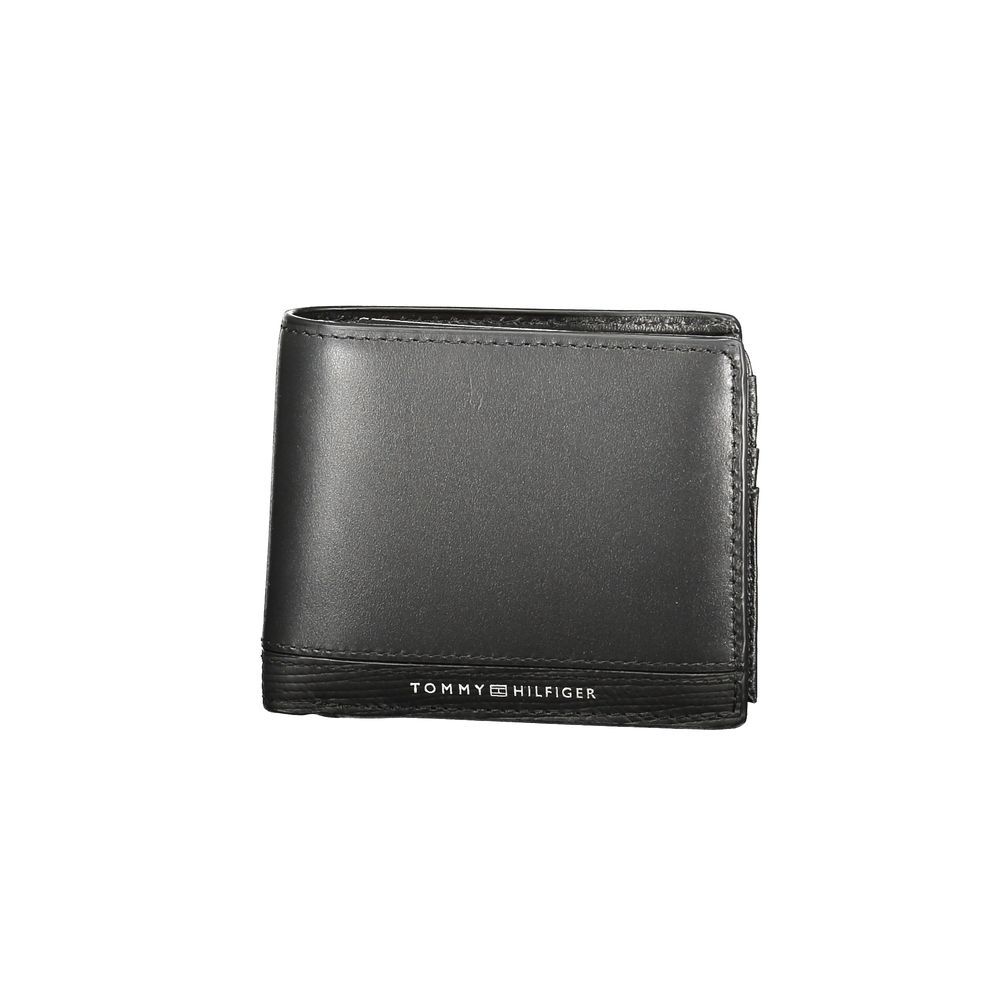 Tommy Hilfiger Black Leather Men Wallet Tommy Hilfiger
