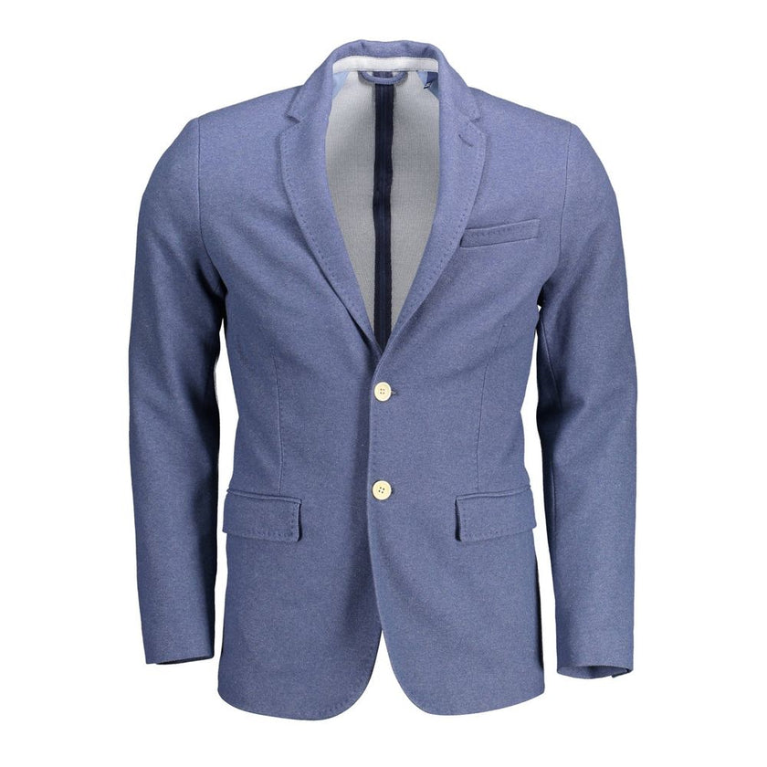 Gant Blue Cotton Men Jacket Gant