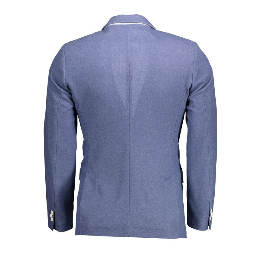 Gant Blue Cotton Men Jacket Gant