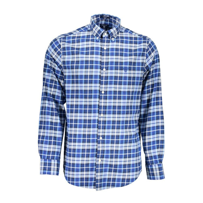 Gant Blue Cotton Men Shirt Gant