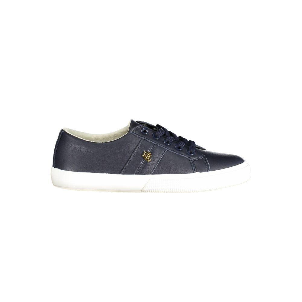 Ralph Lauren Blue Leather Women Sneaker Ralph Lauren
