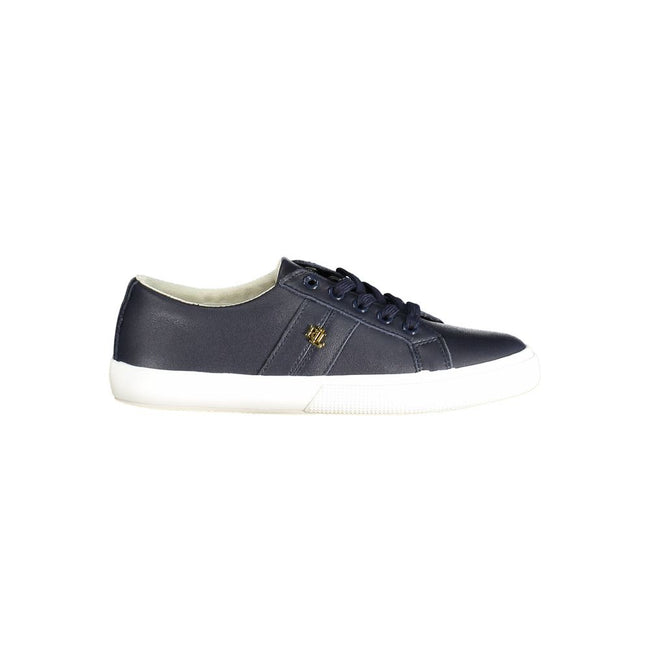 Ralph Lauren Blue Leather Women Sneaker Ralph Lauren