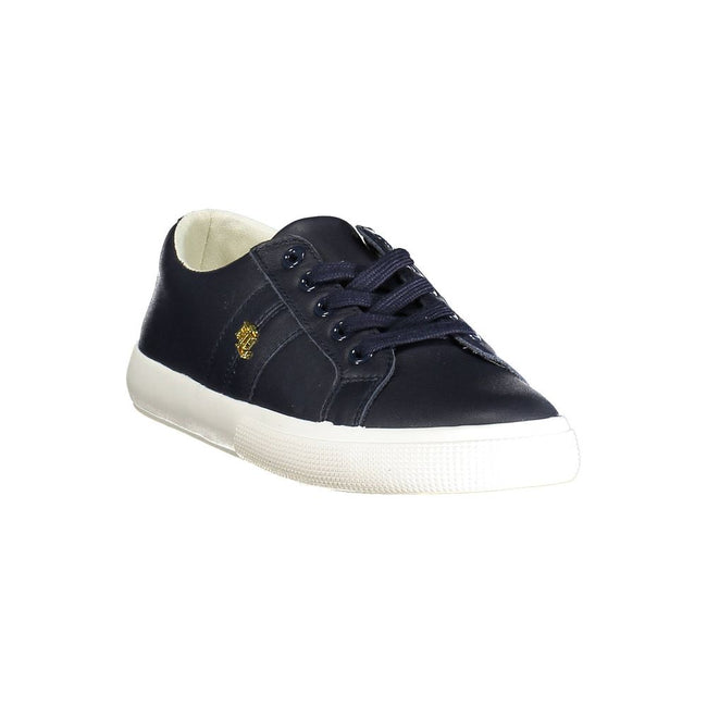 Ralph Lauren Blue Leather Women Sneaker Ralph Lauren