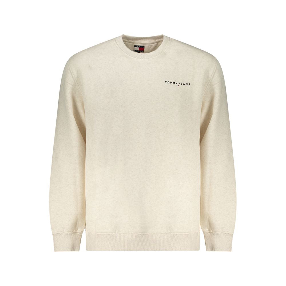 Tommy Hilfiger Beige Cotton Men Sweater Tommy Hilfiger