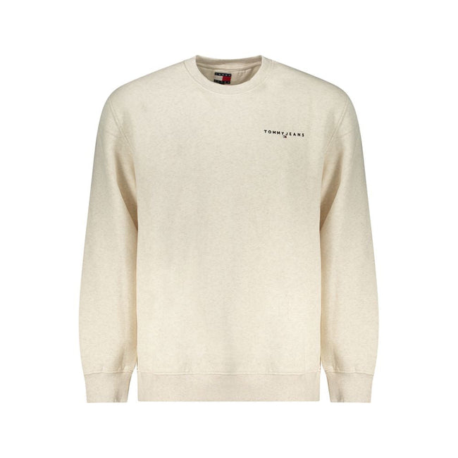 Tommy Hilfiger Beige Cotton Men Sweater Tommy Hilfiger