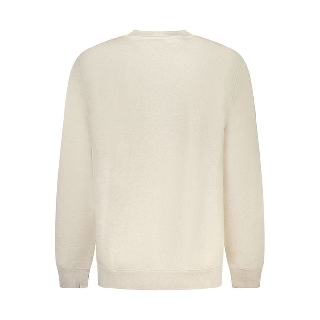 Tommy Hilfiger Beige Cotton Men Sweater Tommy Hilfiger