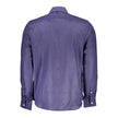 North Sails Blue Linen Men Shirt North Sails