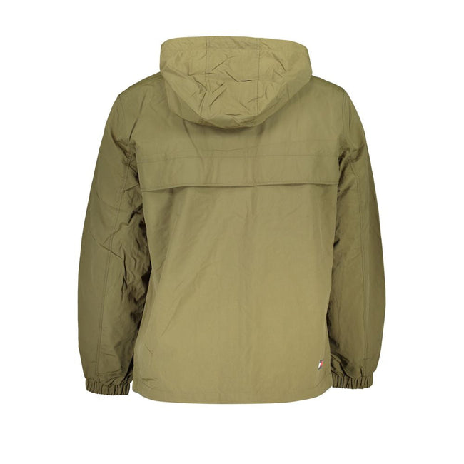 Tommy Hilfiger Green Recycled Nylon Men Jacket Tommy Hilfiger