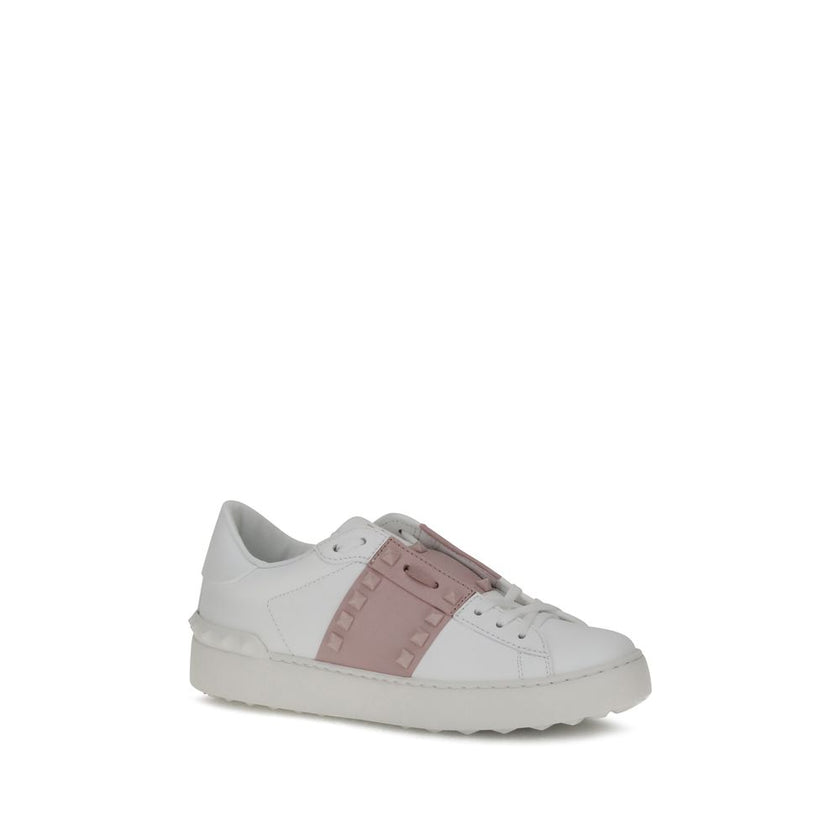 Valentino Garavani White Calf Leather Bos Taurus Low Top Sneakers Valentino Garavani