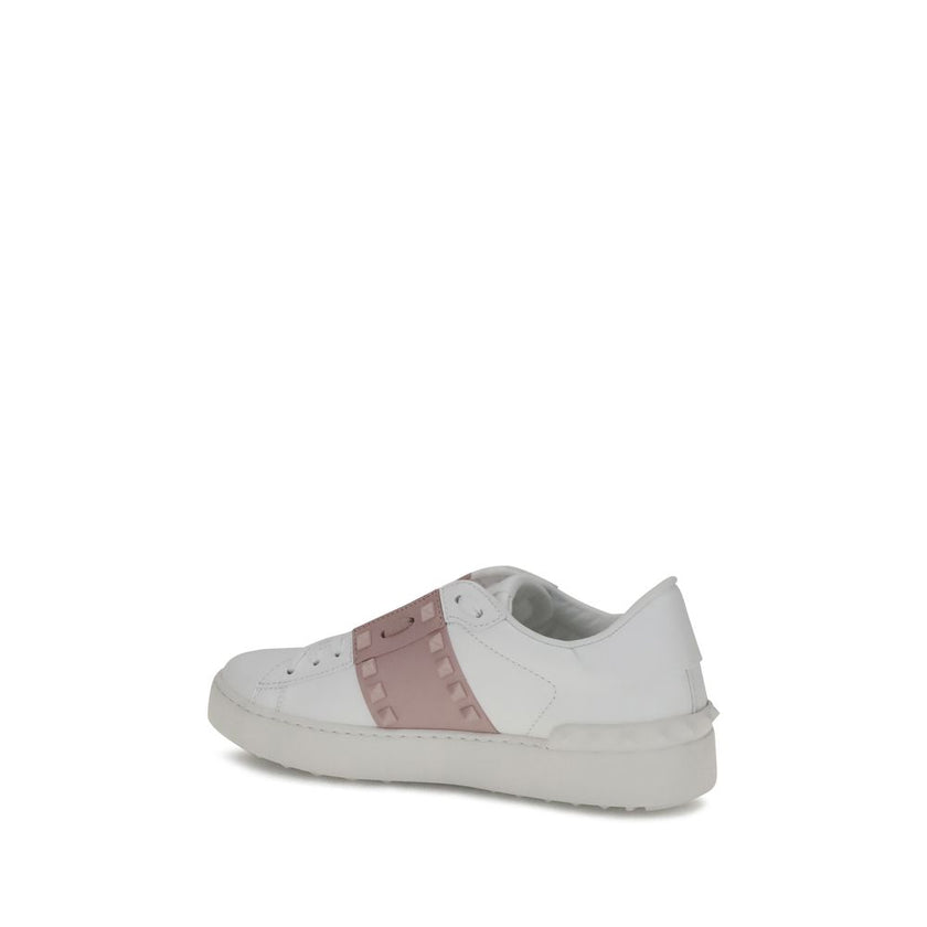 Valentino Garavani White Calf Leather Bos Taurus Low Top Sneakers Valentino Garavani