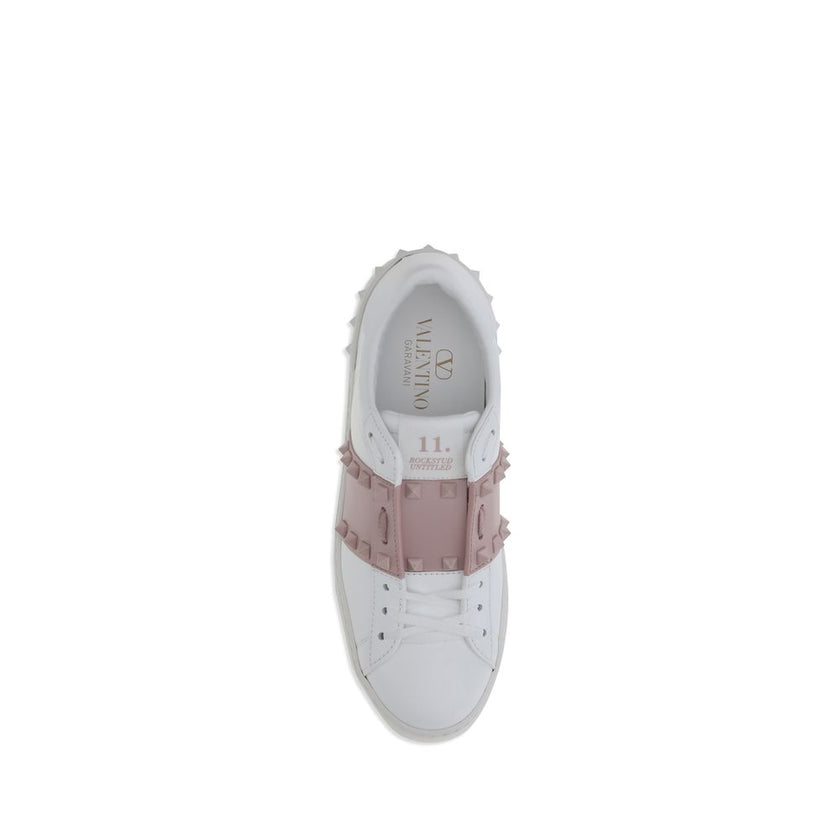 Valentino Garavani White Calf Leather Bos Taurus Low Top Sneakers Valentino Garavani
