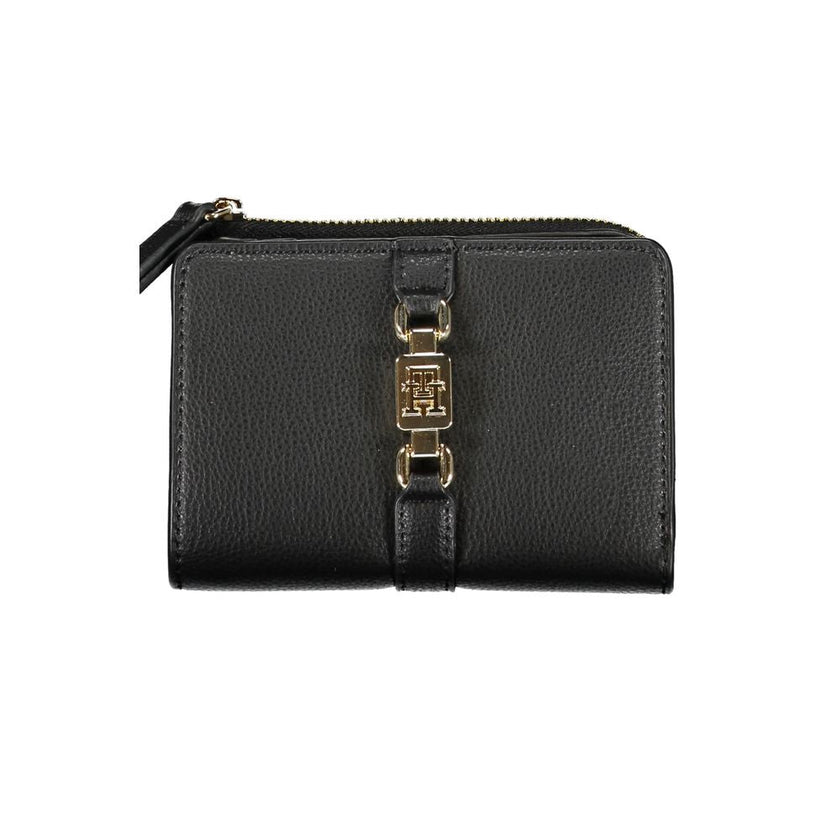 Tommy Hilfiger Sleek Black Zip Wallet with Coin Purse Tommy Hilfiger