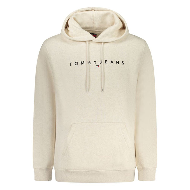 Tommy Hilfiger Beige Cotton Men Sweater Tommy Hilfiger